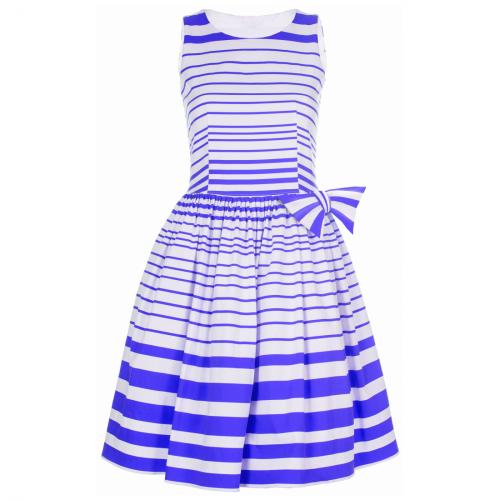 Kleid Streifen Blau